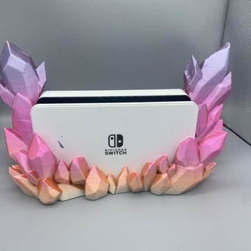 新品switch底座水晶裝飾外殼 ns保護殼oled防塵罩配件