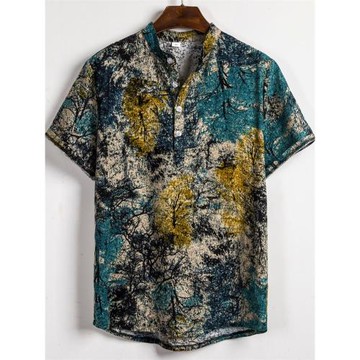 Single Breasted Men's Short Sleeve Shirt單排扣 男士短 袖襯衫