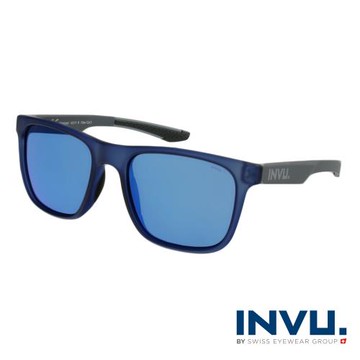 【INVU】瑞士利落運動風格偏光太陽眼鏡(藍) A2111B
