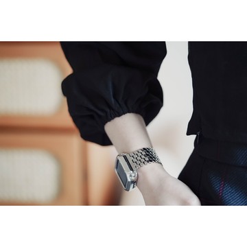 【1-11代, SE可用】多色可選 獨特波點造型Apple Watch金屬錶帶45 40 46 41 42 49mm