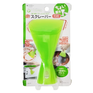 Mameita 廚房用清潔刮板 矽膠材質 適用於鍋子、平底鍋、餐具等  綠色  1個