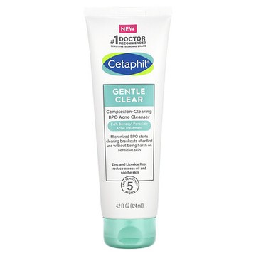 Cetaphil, Gentle Clear，清亮膚色粉刺潔面乳，4.2 液量盎司（124 毫升）