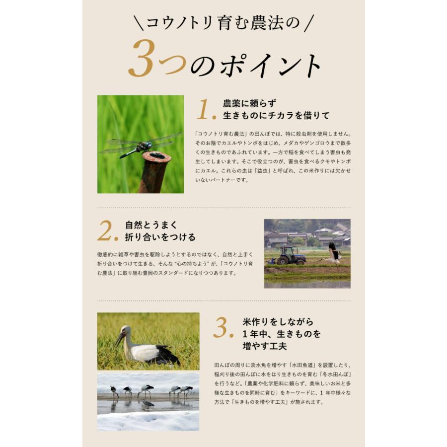 新米 令和5年産 無農薬 無化学食べる健康！食べる貢献！ コウノトリ育むお米 5kg コシヒカリ 西日本 兵庫県 但馬産特A