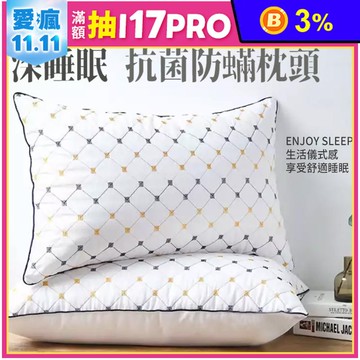 天柔家深睡眠抗菌防螨枕頭一組二入 可機洗水洗