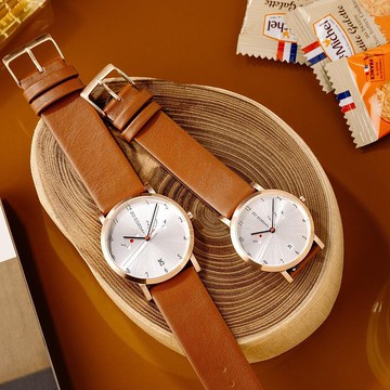 Happy Weekend對錶/玫瑰金41/棕褐&玫瑰金