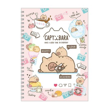 水豚 16K 方格側翻筆記