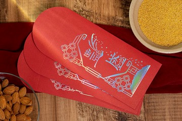 【豐盛】新年紅包袋 - 原創燙雷射銀紅包 3入 | 春節
