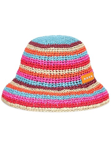 ETRO - crochet striped bucket hat - women - Viscose - 56 - Multicolour