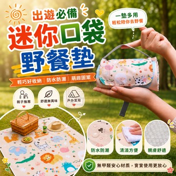 隔日達+現貨 迷你超輕🎉迷你便携野餐墊 防水防潮野餐墊 超輕口袋野餐墊 戶外便攜迷你 兒童海邊沙灘墊 防潮地佈 草地墊子