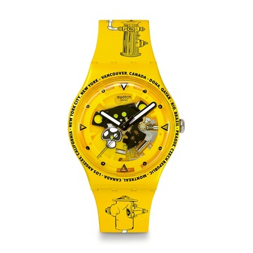 Swatch TIME WITH ANDY ANDERSON 經典手錶 SO29J101 (41mm)【官方旗艦店】