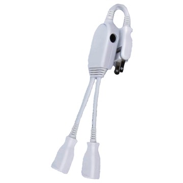 SUPERCELL 超電王 1對2任意轉插座線  180°轉向平貼式插頭，過載自動斷電保護，耐高溫防火材質  0.32m  1條