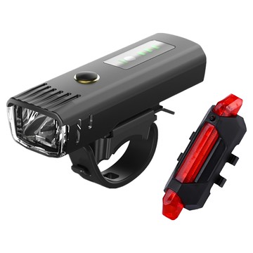 小麥購物 防水自行車燈 頭燈 + 車尾燈組 L734  1組  車尾燈 紅色