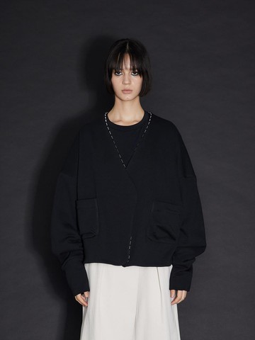 GDeL REVERSIBLE JERSEY CARDIGAN