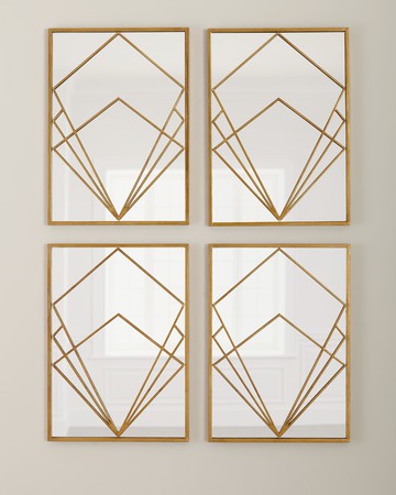 Gold Geo Mirror