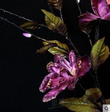 知根仿真花歐式落地大型幻彩麻玉蘭花高檔家居裝飾假花擺設花 圖一 台灣樂天市場 Line購物