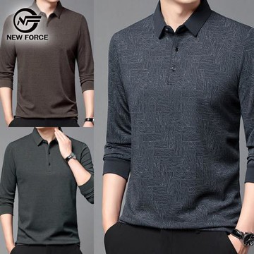 NEW FORCE 任選-印花百搭休閒時尚翻領POLO衫-多色可選