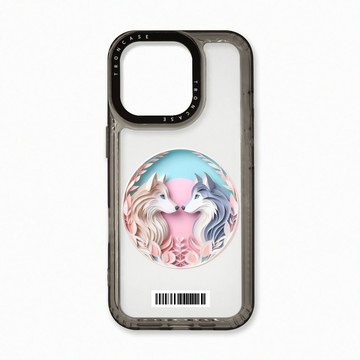 iPhone 16 Pro 殼 TRON IPhone 16 Pro 可愛紙雕哈士奇  載具 太空殼 透黑款 手機殼