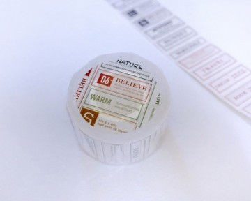 文字標籤－3.5cm模造紙膠帶(帶離型紙)