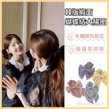 現貨 台灣 ✨ 緞面黑蝴蝶結大腸圈 趙露思同款 糖果色蝴蝶结大腸圈 髮圈髮飾 韓國東大門 小紅書同款 抖音 E2024