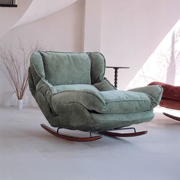 懶人沙發三折疊可調節搖椅懶人小戶型陽臺休閑椅臥室單人靠背沙發【0113103DD】