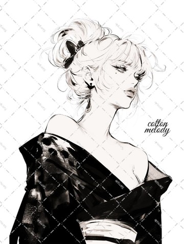 original sticker no.5772 人物貼紙 原創貼紙 人物貼紙 女孩貼紙 原創人物貼紙