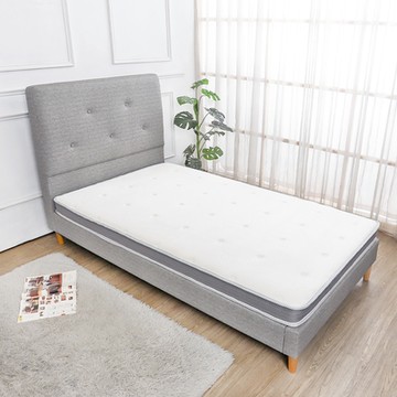 柏蒂家居-舒眠釋壓3D涼感透氣硬式獨立筒彈簧薄型床墊-3.5尺加大單人(雙層床架適用)