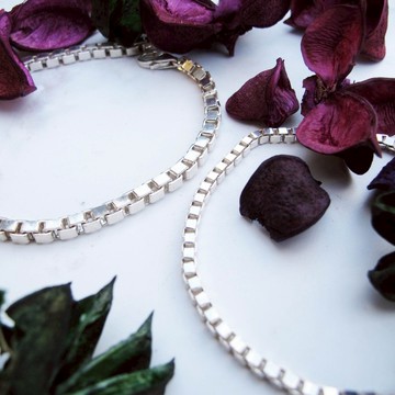 大員囡仔【 威尼斯】 情侶× 純銀手鍊-對鍊(一對)