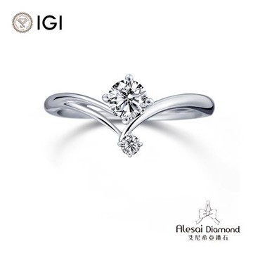 Alesai 艾尼希亞鑽石 IGI 50分 D/VS1 鑽戒 培育鑽石 3EX+IDEAL 車工