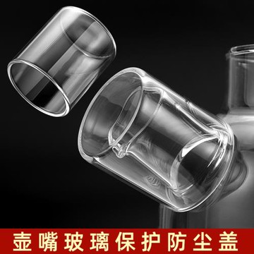 高硼硅耐熱玻璃防塵罩壺嘴蓋堵頭配件安全衛生耐高溫防蟲塞子