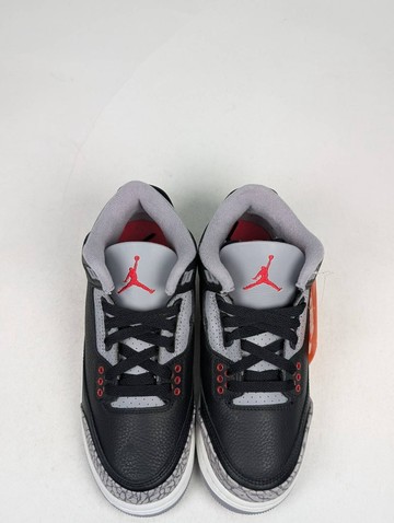 微瑕疵-左右腳中底、鞋頭微泛黃&左腳外側破皮 DM0967-010/4Y Air Jordan 3 OG "Black Cement" GS 黑水泥 老屁股 女鞋 大童