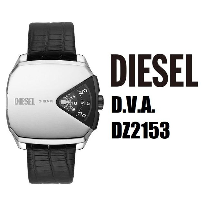 DIESEL/ディーゼル D.V.A. メンズ クオーツ アナログ 3気圧防水 ステンレス ブラックレザーベルト シルバー×ブラック DZ2153 |  LINEショッピング