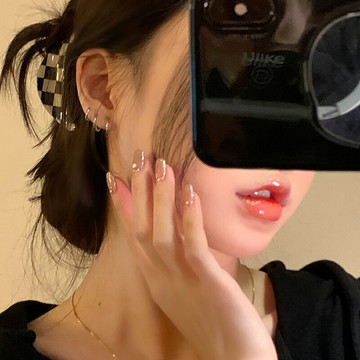 925純銀養耳洞耳釘女睡覺不用摘小耳圈耳扣耳棒耳環2022年新款潮