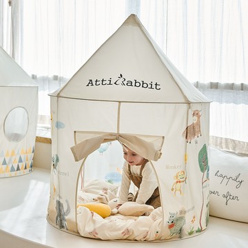 AttiRabbit 兒童印地安帳篷 + 收納袋組  1組  帳篷(1000 x 1000 x 1290mm)  Serengeti 多色
