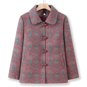 新款奶奶秋裝外套女60歲70老太太老人衣服中老年人媽媽春秋款上衣