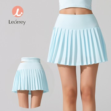 Leorrey-戶外網球裙跑步運動服透氣百褶瑜伽健身高爾夫裙