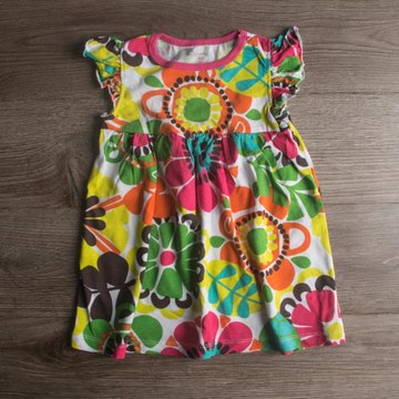 童裝歐美0-2歲女寶寶純棉飛袖連衣裙嬰童A字裙靚麗大花