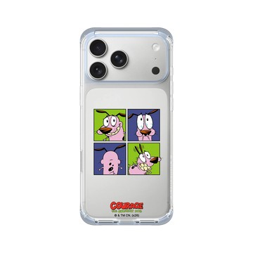 iPhone 17 Pro Max ClearX 冰透藍 - Courage the Cowardly Dog膽小狗英雄 - 英雄的四格漫畫