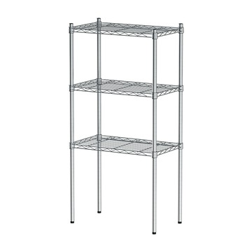 【dayneeds】輕型 60x35x120公分 三層電鍍(鎖管)波浪架