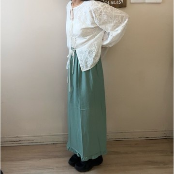 057_studio夏季棉麻直筒長裙