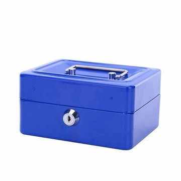 帶鎖收納盒 鐵皮保險箱 存錢鑵 錢箱子 桌面大號儲物盒 迷妳收納盒 保險盒 小錢箱子盒 加厚整理收銀盒鑰匙款尺吋選擇