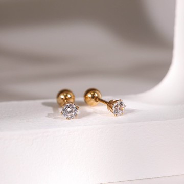 【好評熱銷】Daily。單鑽轉珠耳環