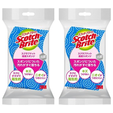 3M Scotch-Brite 潔力豆海綿菜瓜布  藍色  2個  1個裝