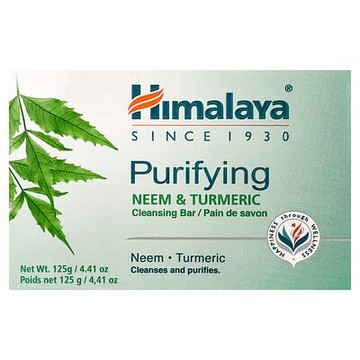 Himalaya, 澄淨潔面塊皁，印楝和姜黃，4.41 盎司（125 克）