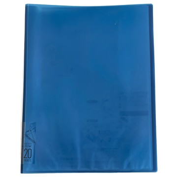 KING JIM HIKTAS 20頁資料夾 A4 7281T 可增減 透明PP材質  藍色  1本