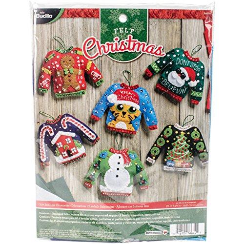 Bucilla Felt Ornaments Applique Kit 11cm x 14cm Set of