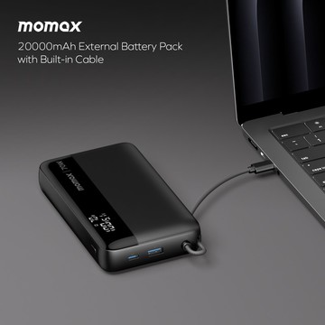 Momax 1-Power Ultra+ 20000mAh內置USB-C線 流動電源 IP151