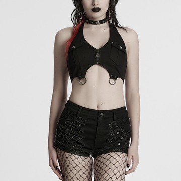 龐克黑暗蠱師網布洗水牛仔褲