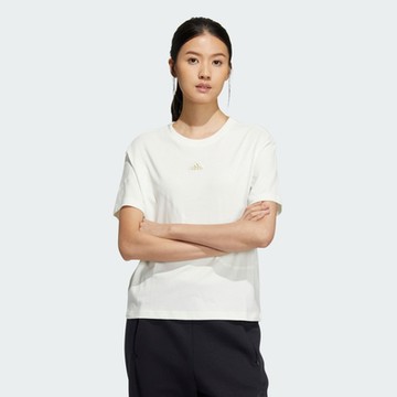 adidas 愛迪達 上衣 女款 短袖上衣 運動 新年 亞規 GFX SS TEE 白 IZ3141