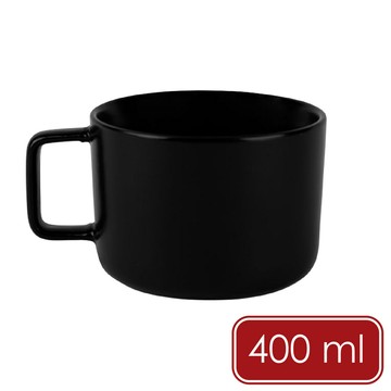 EXCELSA 義大利 Nordic石陶馬克杯(曜石黑400ml) / 水杯 茶杯 咖啡杯 可機洗 洗碗機可洗