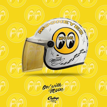 台灣製造 MOONEYES X GALLOP Kids helmets聯名童帽(白色下單)